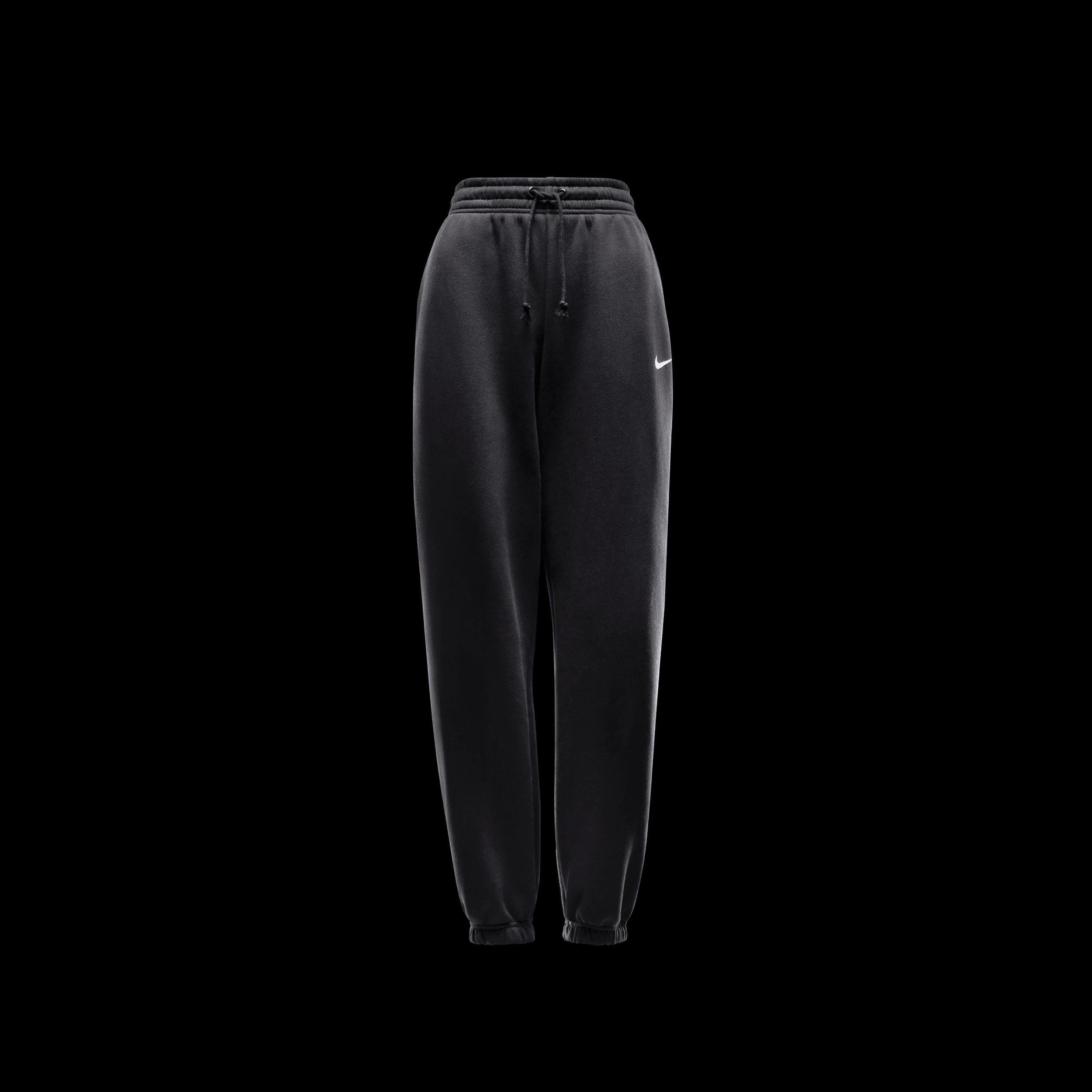 Nike Womens Nike Phoenix HR OS Pants - Womens Black/White Product Image