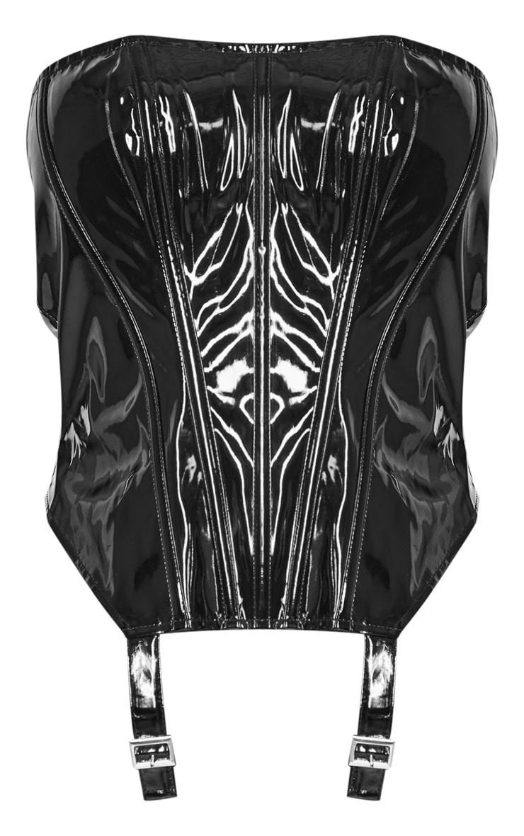 Shape Black Vinyl Corset Product Image