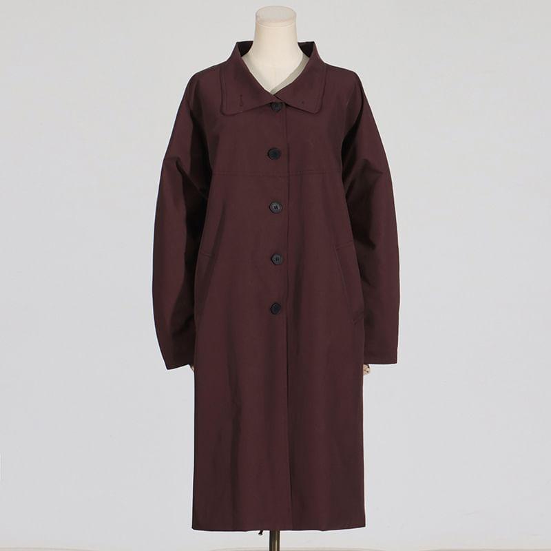 Plain Button-Up Coat Product Image