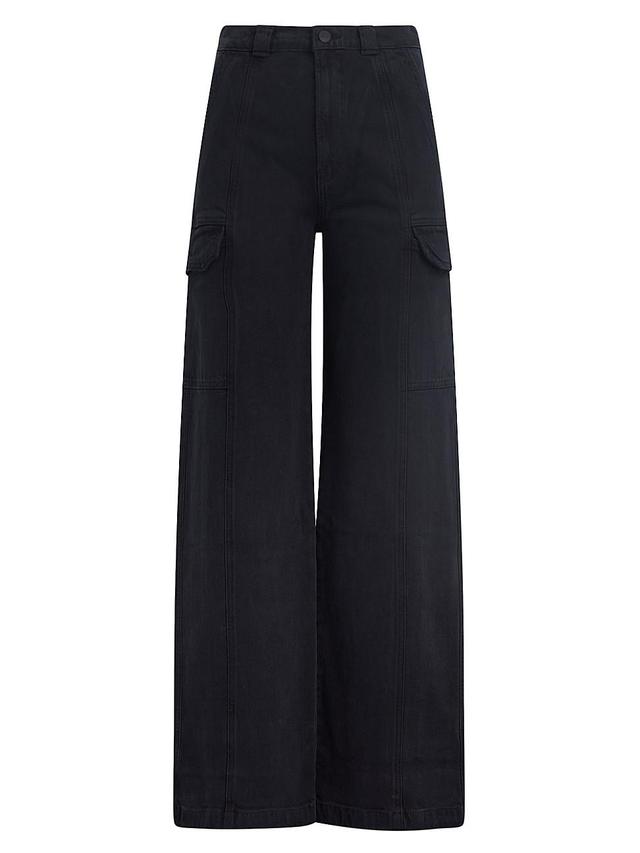 Hudson High Rise Cargo Wide Leg Jeans Product Image