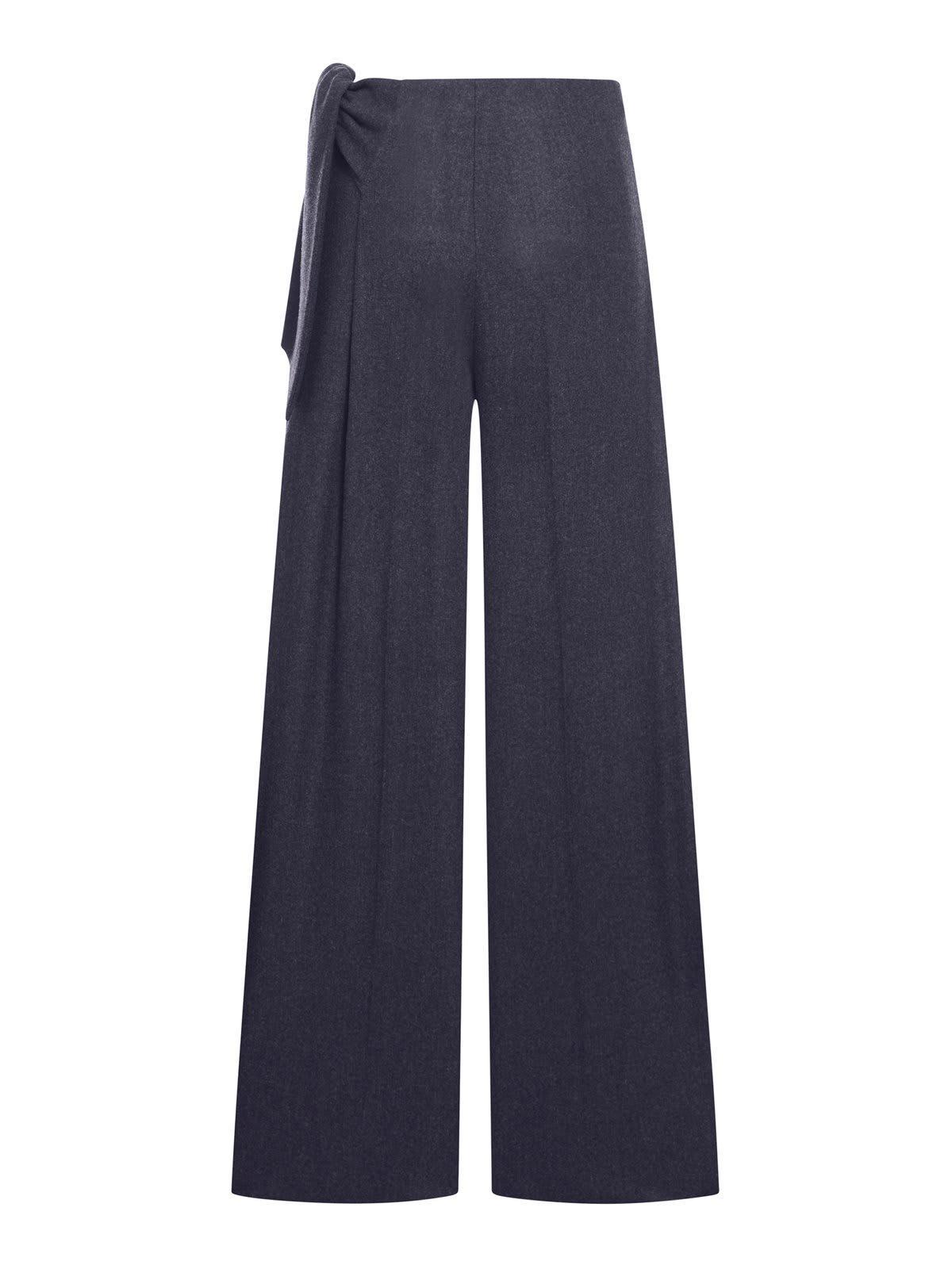 MAX MARA Arsenio Wide Leg Trousers In Blue Product Image