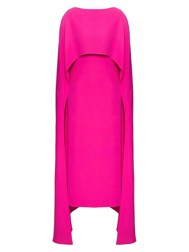 Cady Couture Sheath Dress with Cape Sleeves Product Image