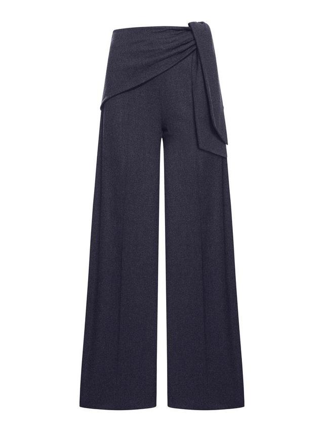 MAX MARA Arsenio Wide Leg Trousers In Blue Product Image