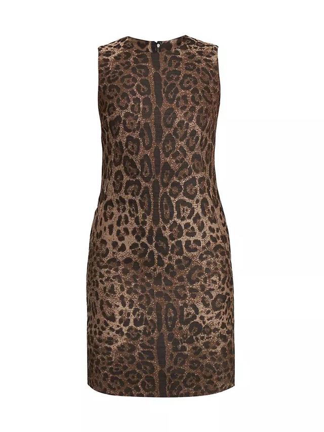 Leopard Jacquard Wool Minidress Product Image