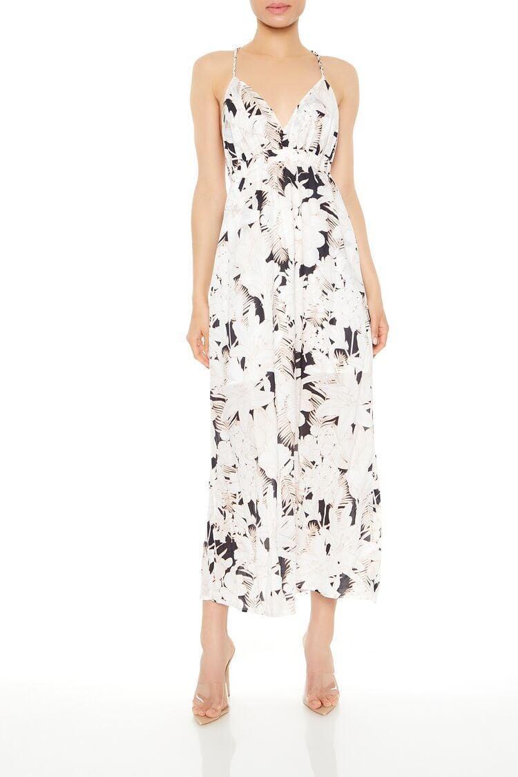 Tropical Print Y-Back Maxi Dress | Forever 21 product image