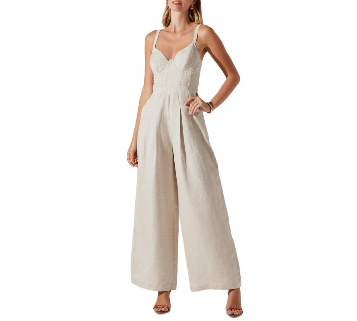 Women's Caspar Sleeveless Wide-Leg Jumpsuit Product Image