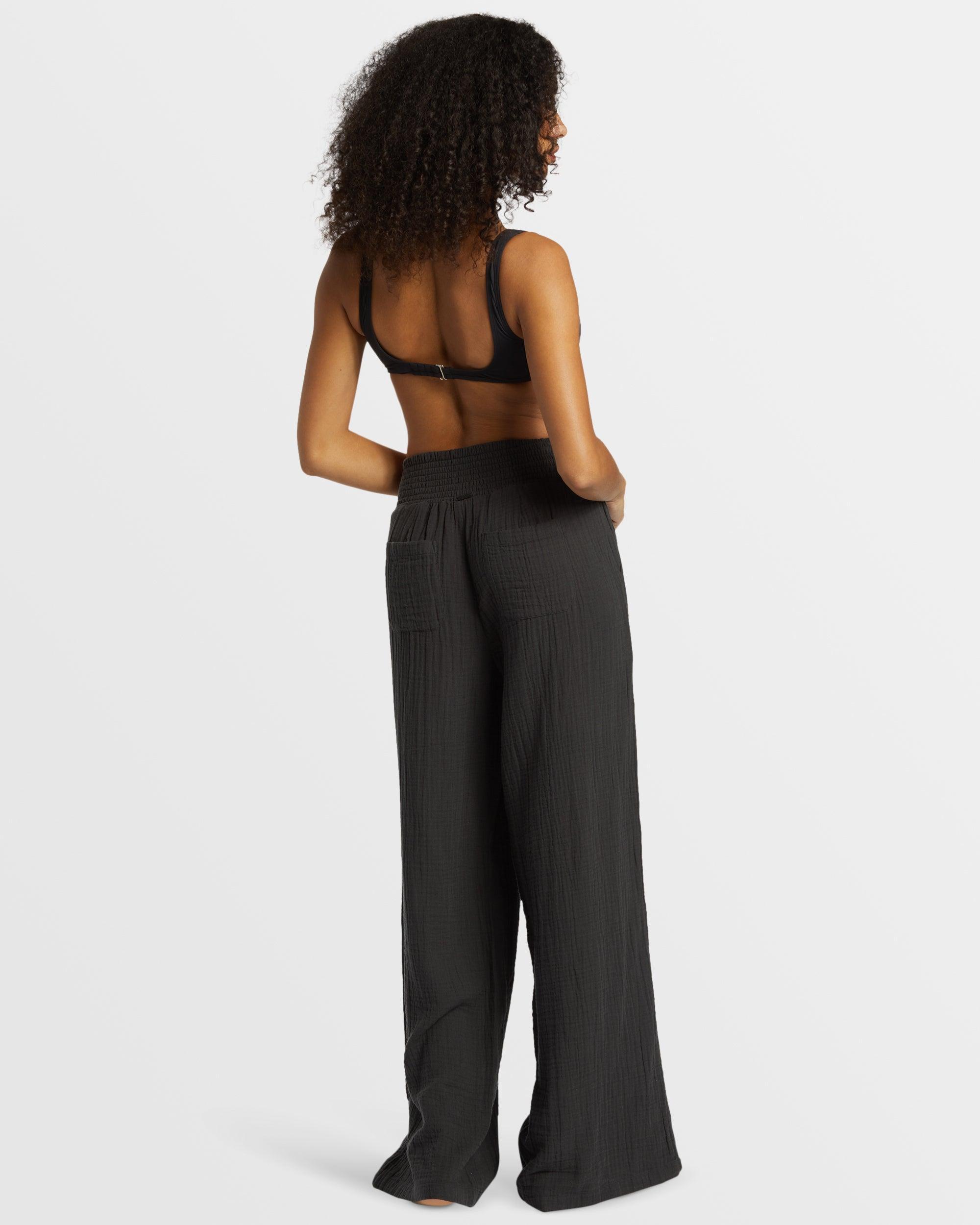 New Waves Wide Leg Beach Pants - Black Sands Female Product Image