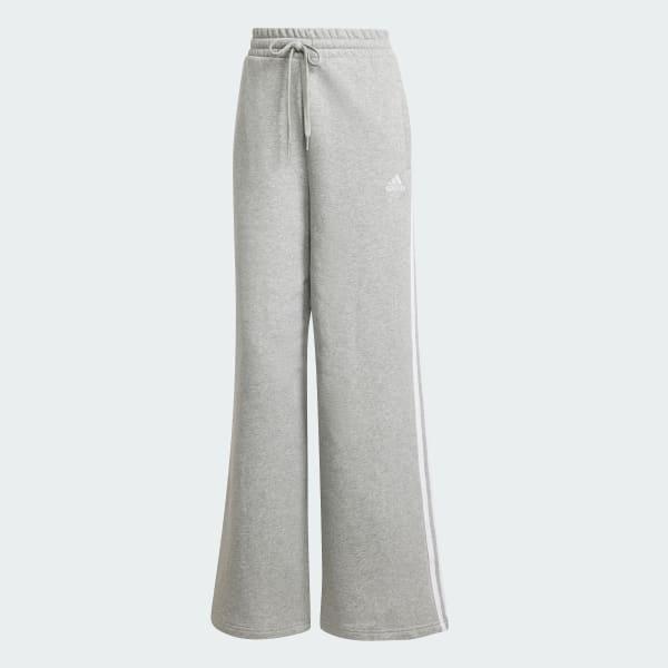 Essentials 3-Stripes Fleece Wide Pants Product Image