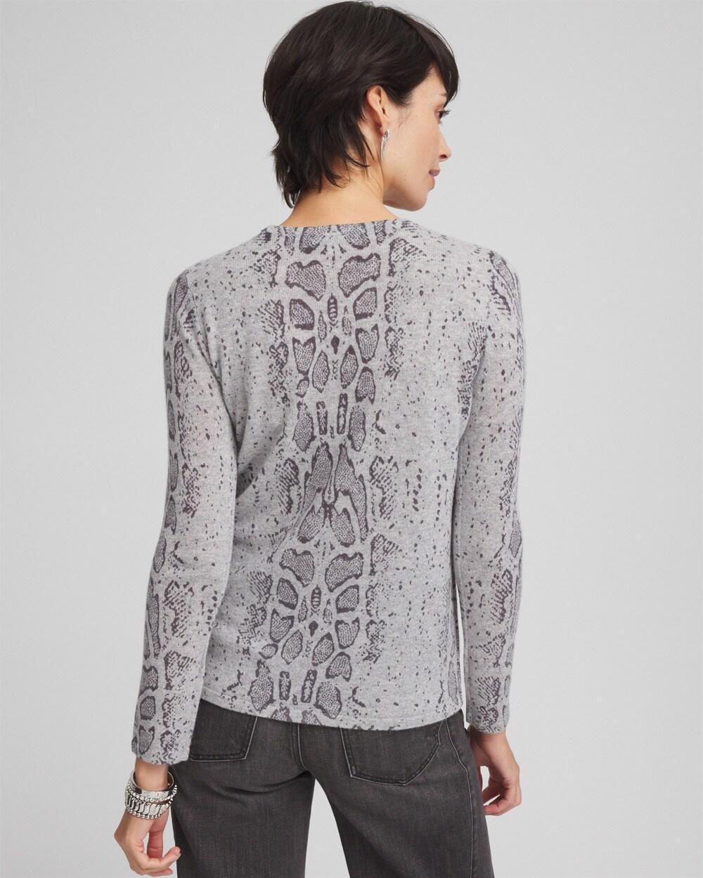 Cashmere Snake Print Sweater Product Image