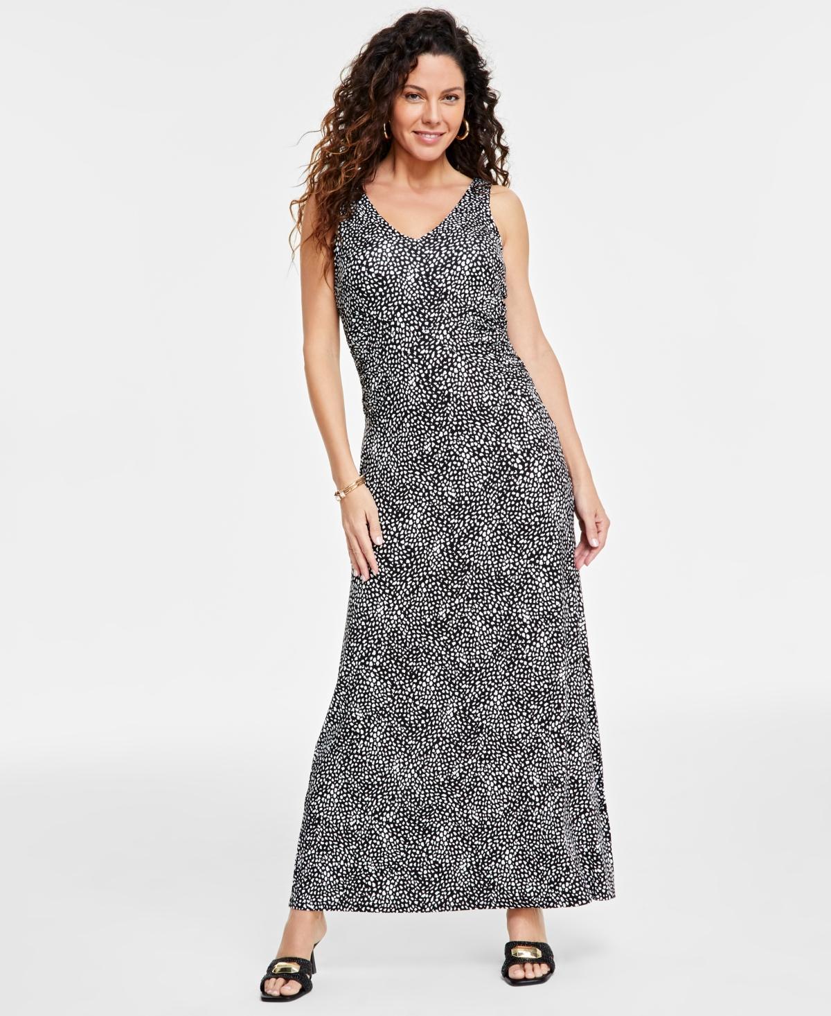 Women's Floral-Print Sleeveless V-Neck Maxi Dress, Created for Macy's Product Image