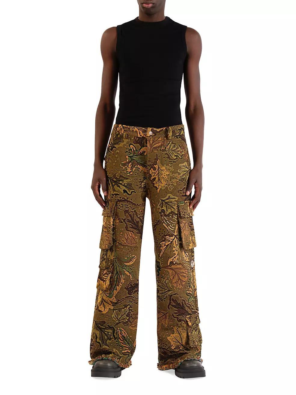 The Beginning Is The End Camouflage Jacquard Cargo Pants Product Image