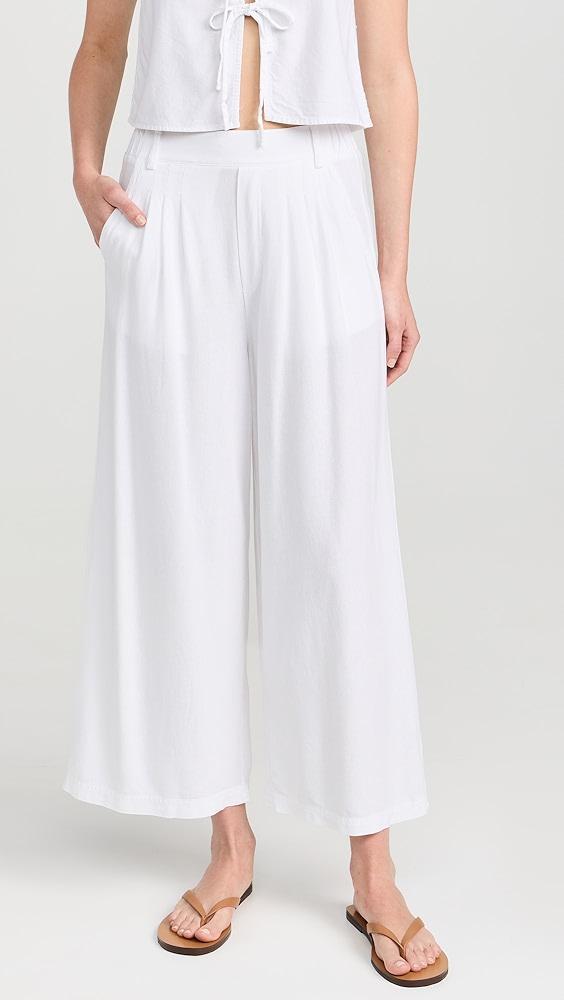 Stateside Linen Cropped Pull On Trousers | Shopbop Product Image