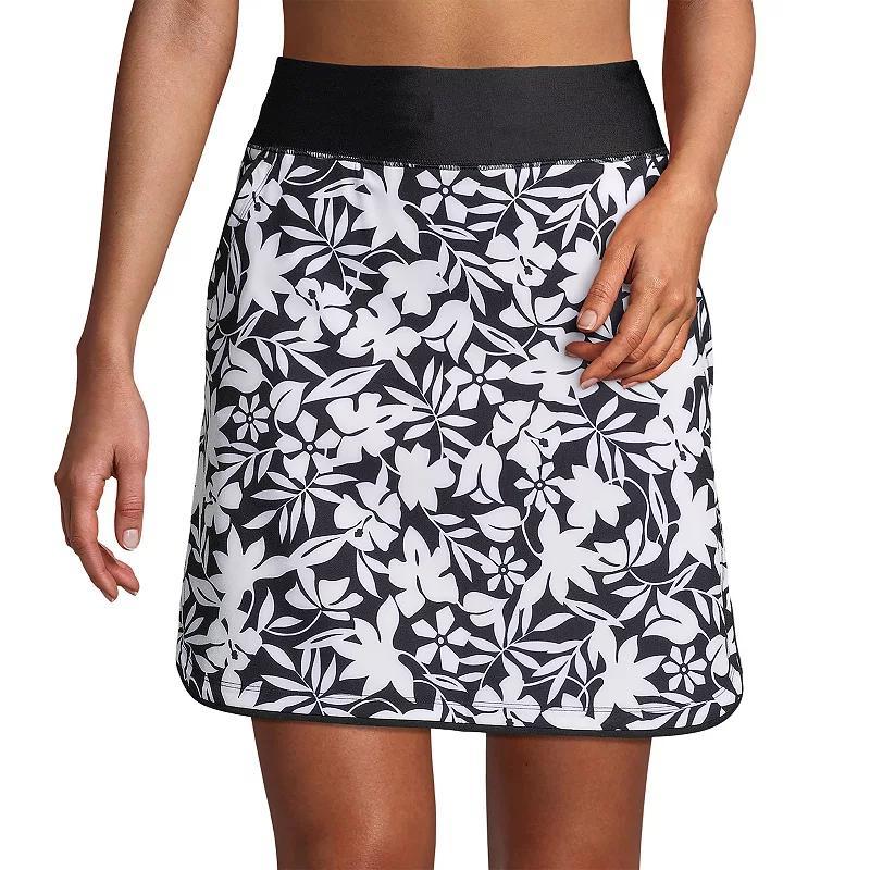 Womens Lands End Comfort Waist UPF 50 Swim Skirt Oxford Product Image