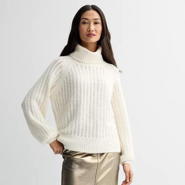 Womens Farmers Market Turtleneck Sweater Ivory Product Image