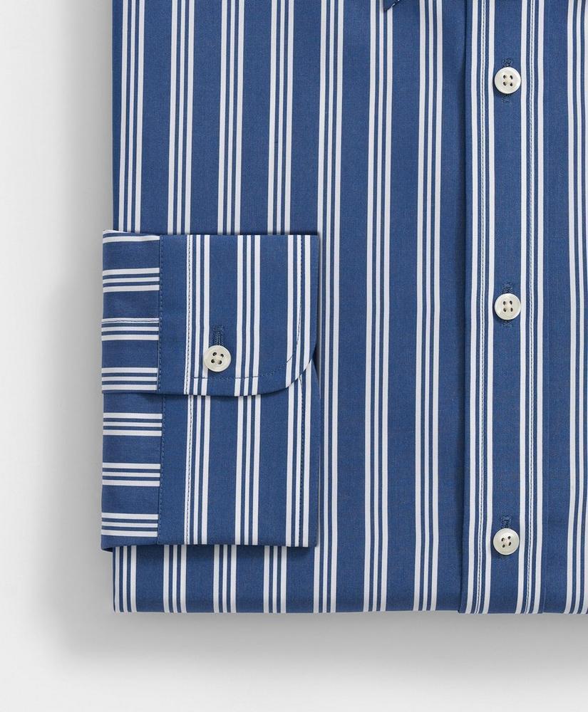 Supima® Cotton Poplin Polo Button-Down Collar, Striped Dress Shirt Product Image