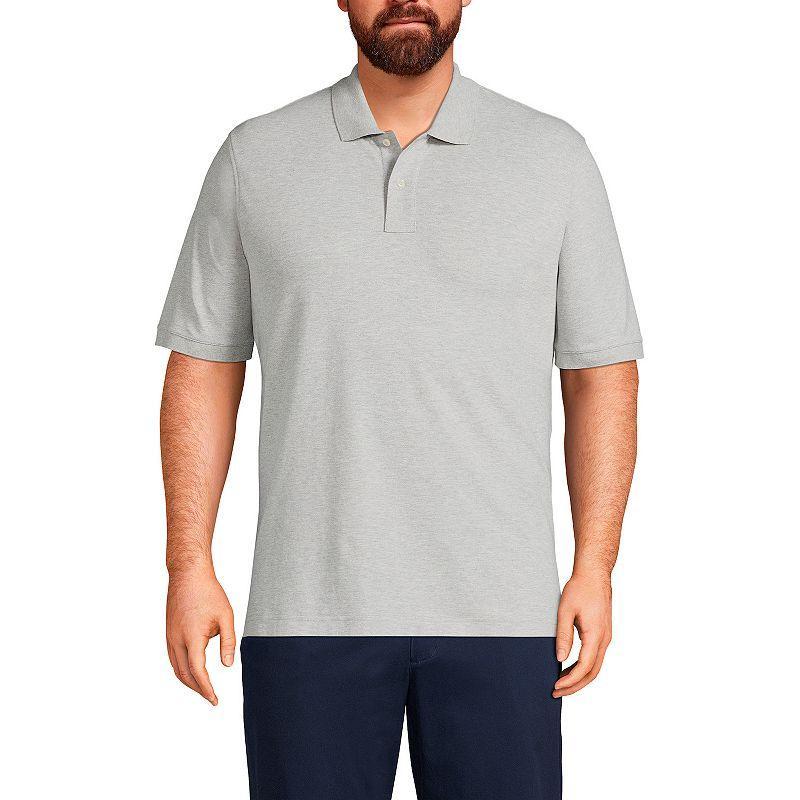 Big & Tall Lands End Short Sleeve Comfort-First Mesh Polo Shirt, Mens Gray Grey Product Image