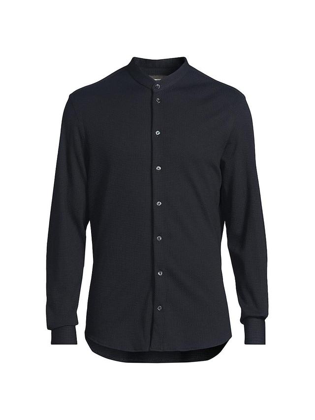 Men's Nehru-Collar Jersey Sport Shirt Product Image