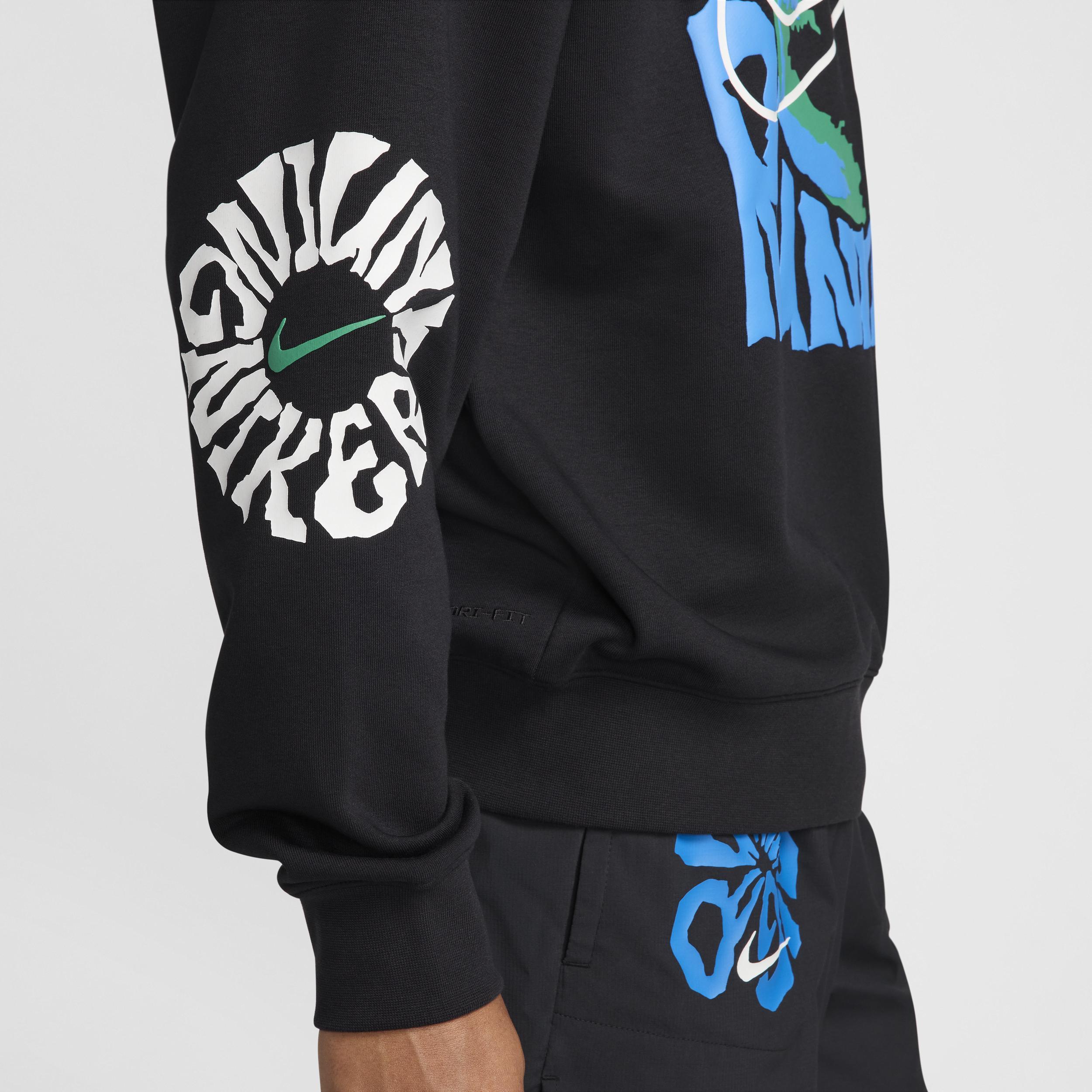 Nike Mens Nike Run Energy Dri-Fit Fleece Crew - Mens Black/Summit White Product Image