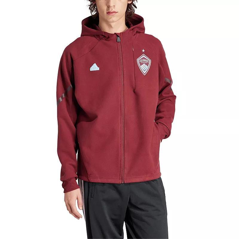 Mens adidas Burgundy Colorado Rapids 2024 Anthem Travel Full-Zip Jacket Product Image