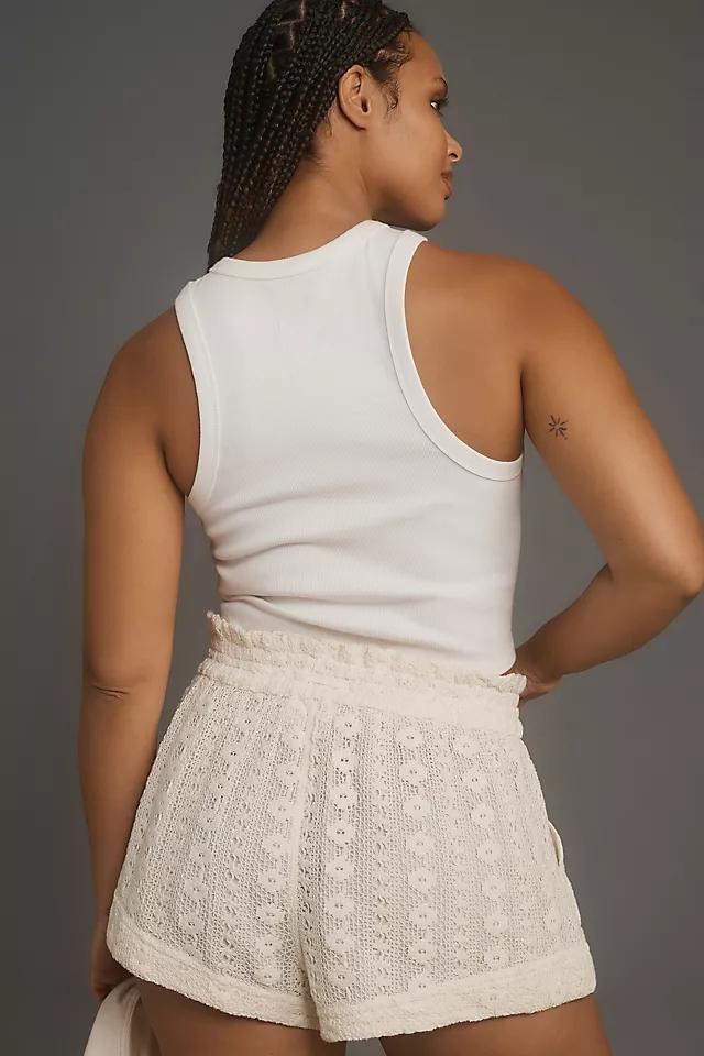 By Anthropologie Lace Tie-Waist Shorts Product Image