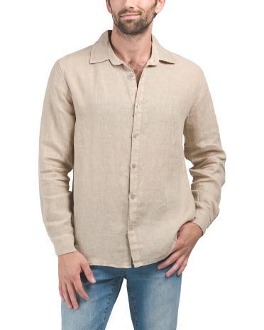 Long Sleeve Linen Shirt for Men Product Image