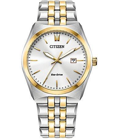 Men's Citizen Eco-DriveÂ® Corso Two-Tone Watch with Black Dial (Model: Bm7334-58E) Product Image