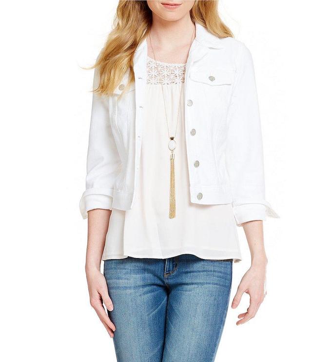 Jessica Simpson Pixie Long Sleeve Classic Denim Jacket Product Image