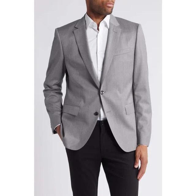 HUGO BOSS Boss Huge Virgin Wool Blazer In Medium Grey Product Image