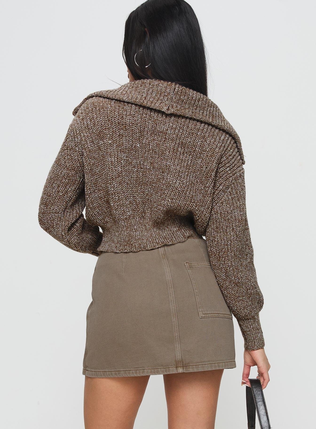 Zenara Micro Skirt Light Olive Product Image