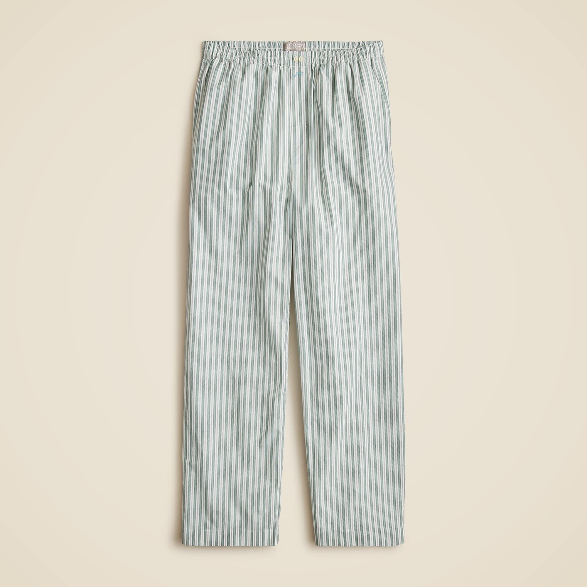 Cotton poplin pajama pant in stripe Product Image