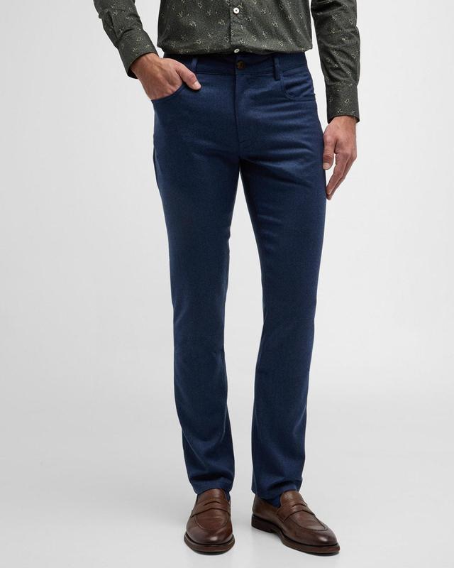 Mens Slim Flannel 5-Pocket Pants Product Image