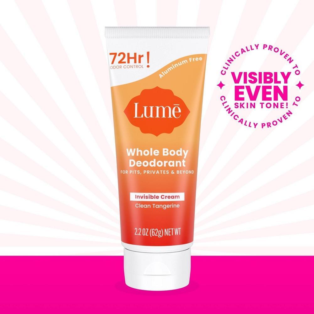 Lume Whole Body Women's Deodorant - Invisible Cream Tube - Aluminum Free - Toasted Coconut Scent - 2.2oz Product Image