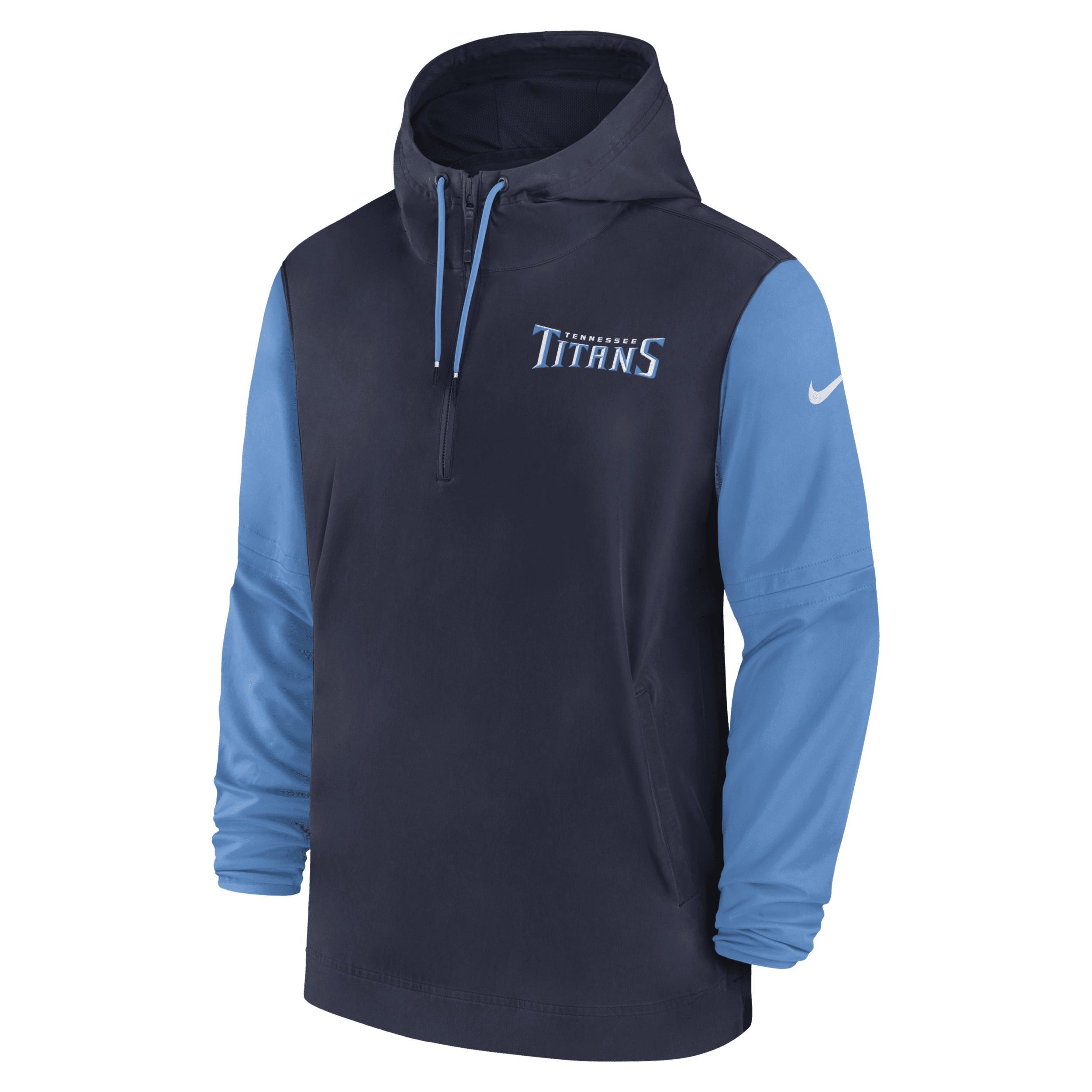 Tennessee Titans Sideline Pre-Game Player Nike Men's NFL 1/2-Zip Hooded Jacket Product Image