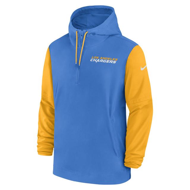 Los Angeles Chargers Sideline Pre-Game Player Nike Men's NFL 1/2-Zip Hooded Jacket Product Image