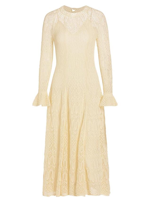 Womens August Knit Lace Midi-Dress Product Image