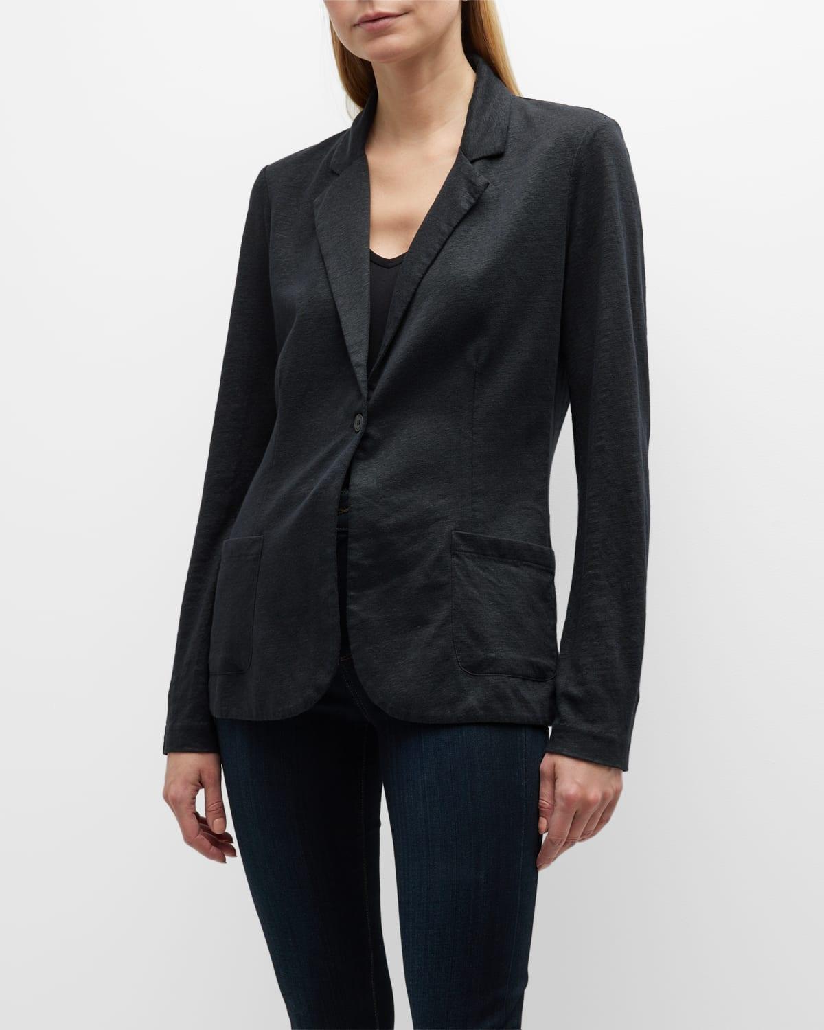 Womens Stretch Linen Blazer Product Image