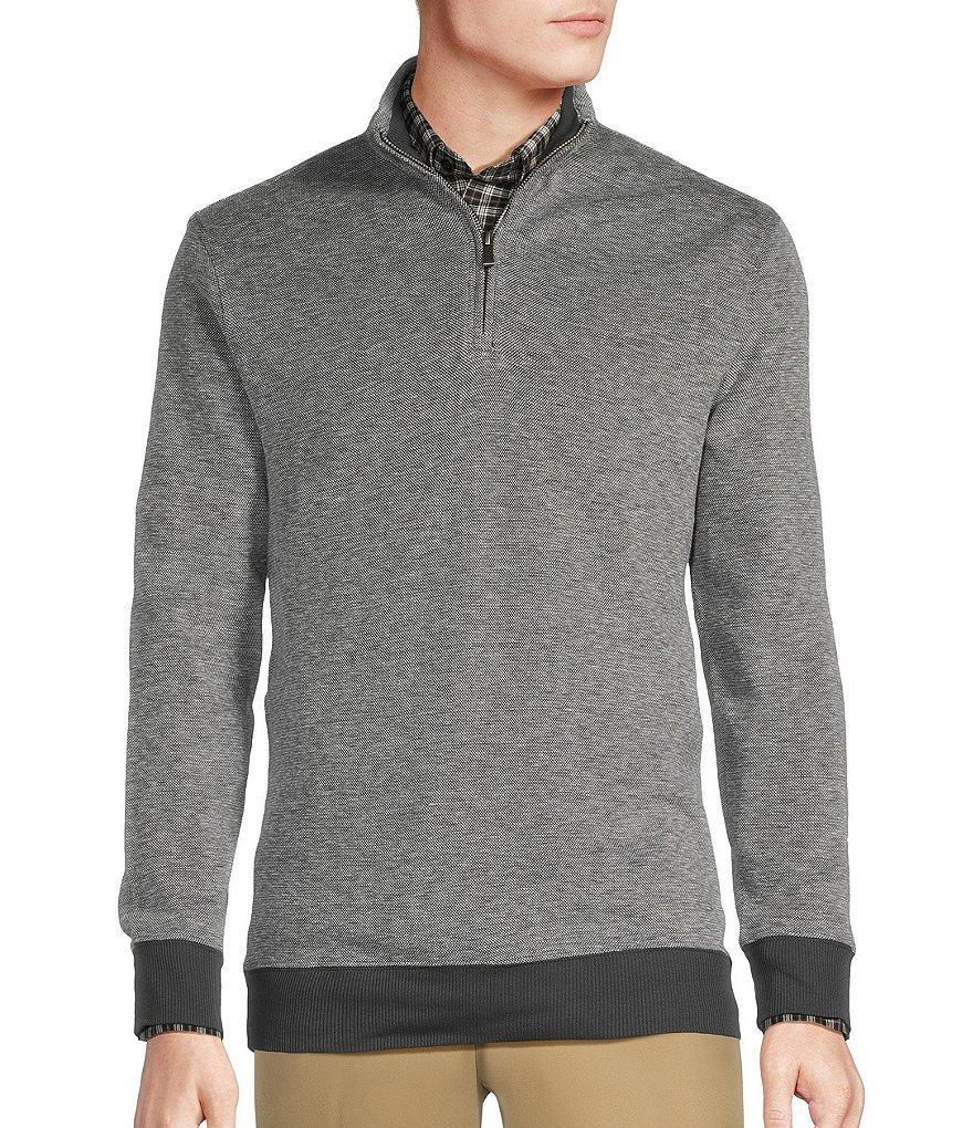 Daniel Cremieux Signature Label Apres Ski Collection Interlock Quarter-Zip Pullover Product Image