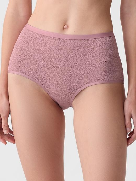 High Rise Floral Lace Brief Product Image