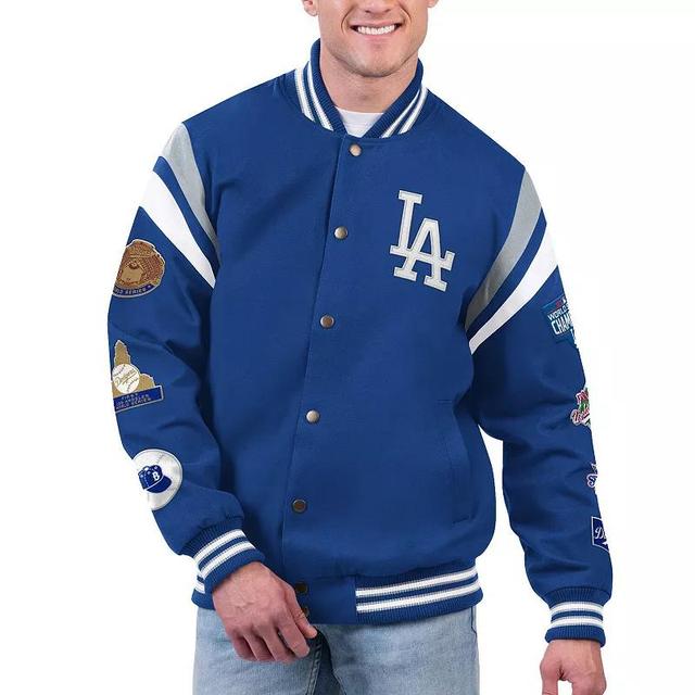 Mens G-III Sports by Carl Banks Royal Los Angeles Dodgers Quick Full-Snap Varsity Jacket Product Image