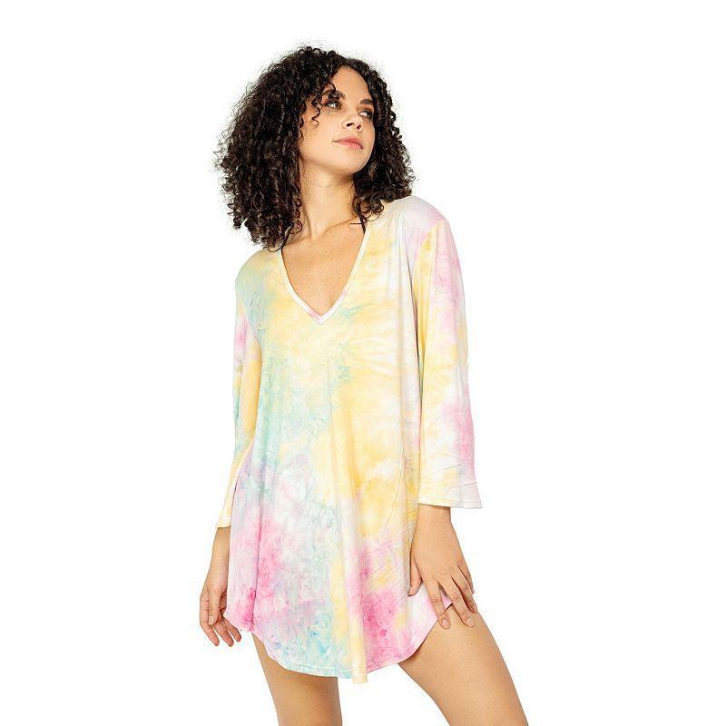 Womens Jordan Taylor Bell-Sleeve Tunic Swim Cover- Product Image