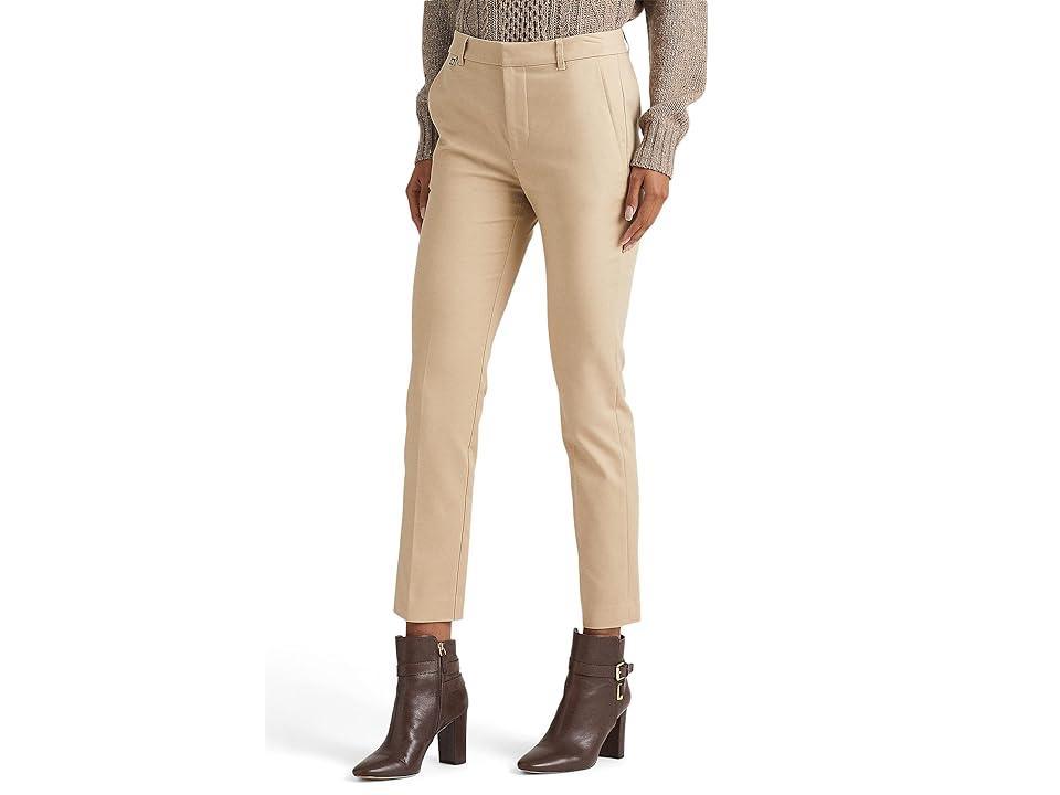 Lauren Ralph Lauren Stretch Cotton Blend Cropped Pants Product Image