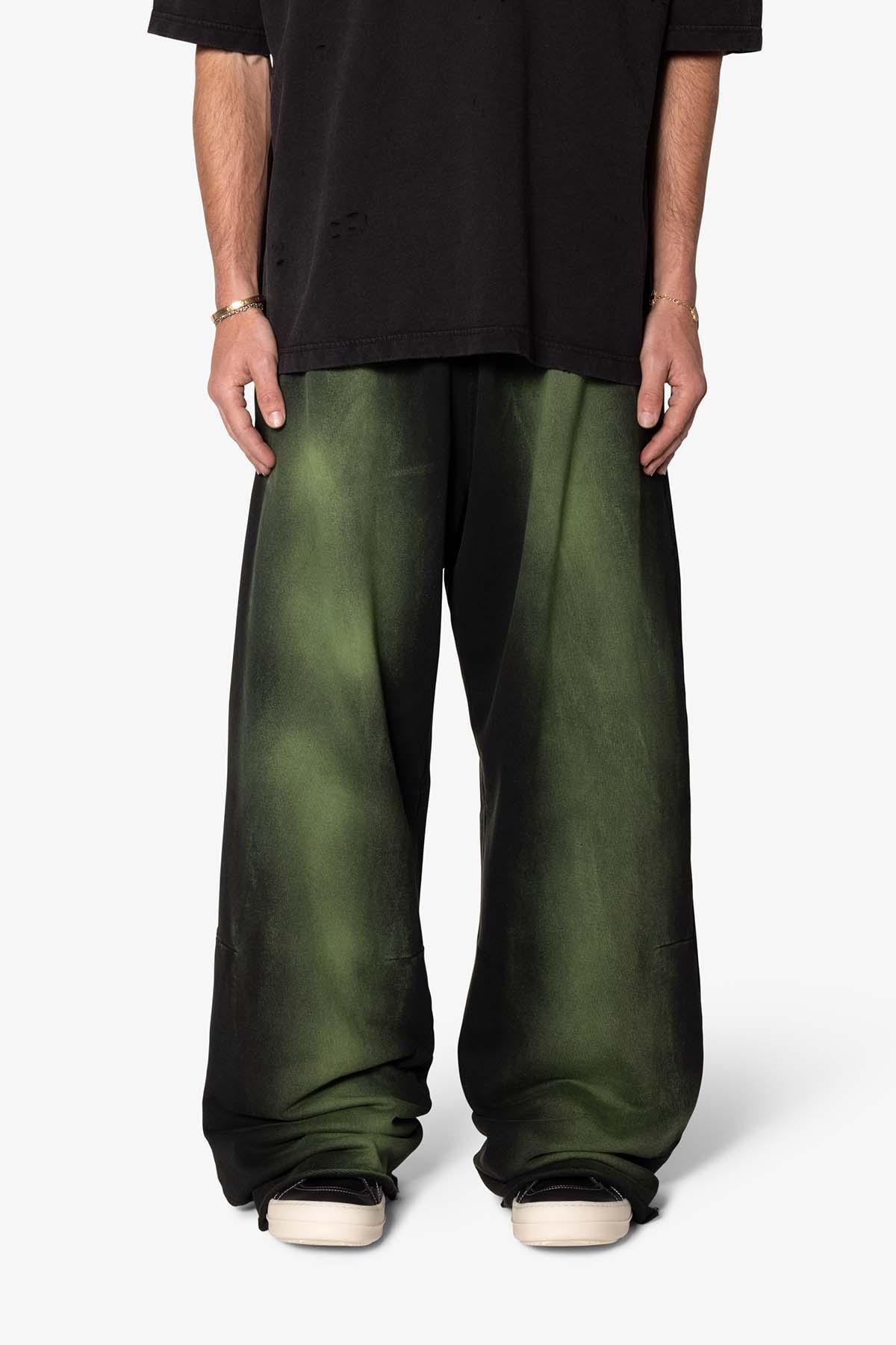 Sprayed Ultra Baggy Sweatpants - Olive/Black Product Image