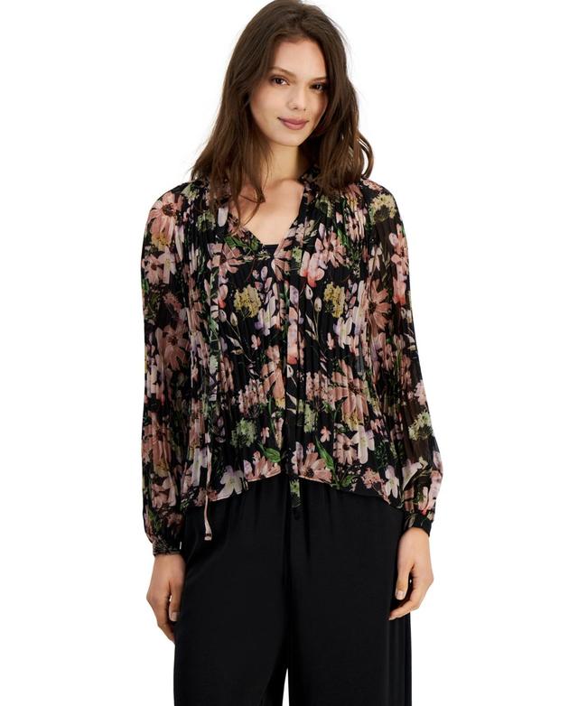 Lucy Paris Womens Femine Floral-Print Blouse Product Image