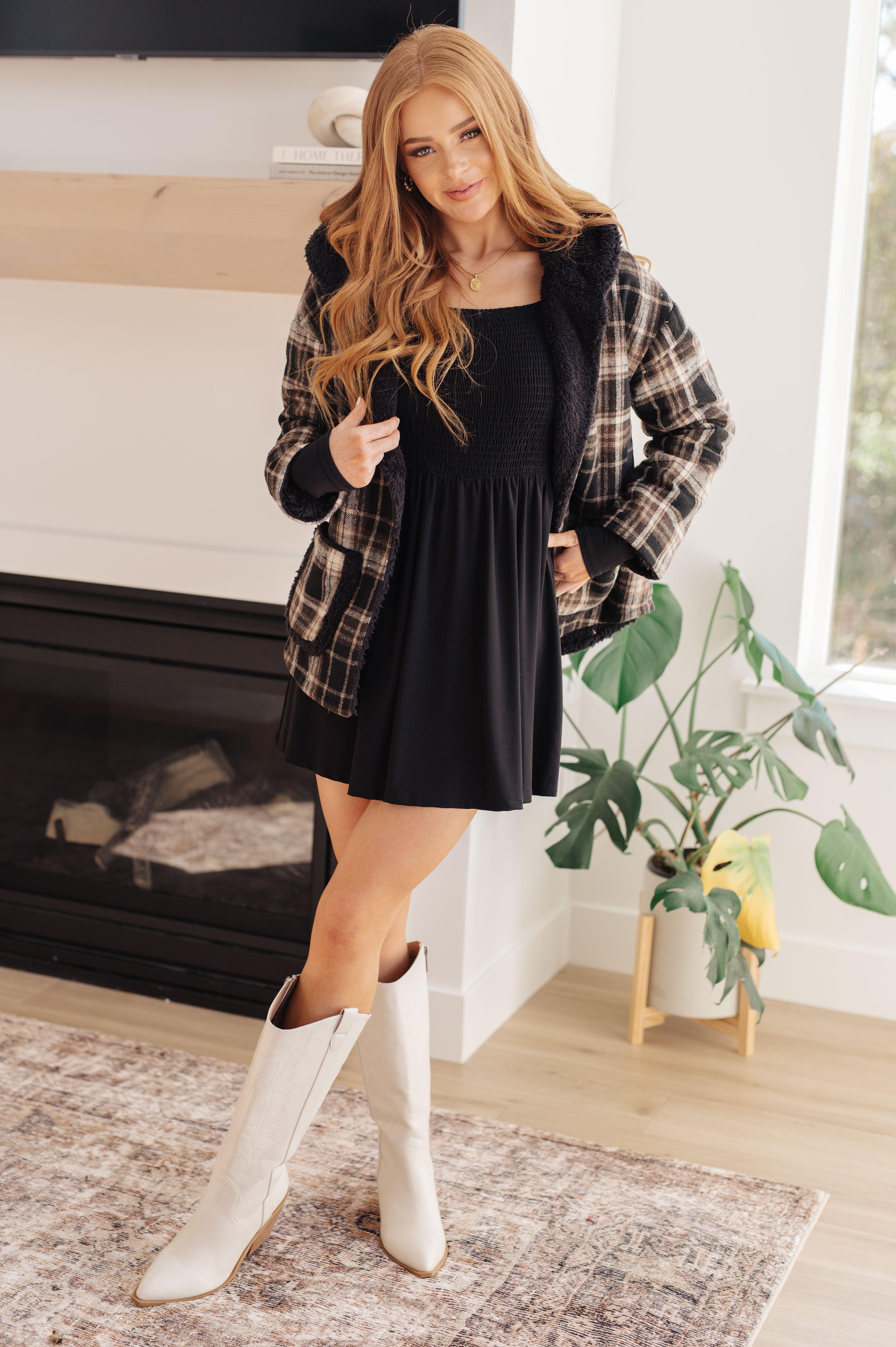 In the Thick of It Long Sleeve Skort Dress Product Image