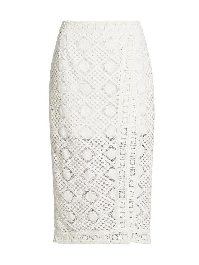 Womens Diamond Crochet Slit Skirt Product Image