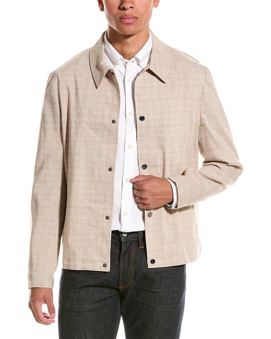 Linen-blend Jacket In Brown Product Image