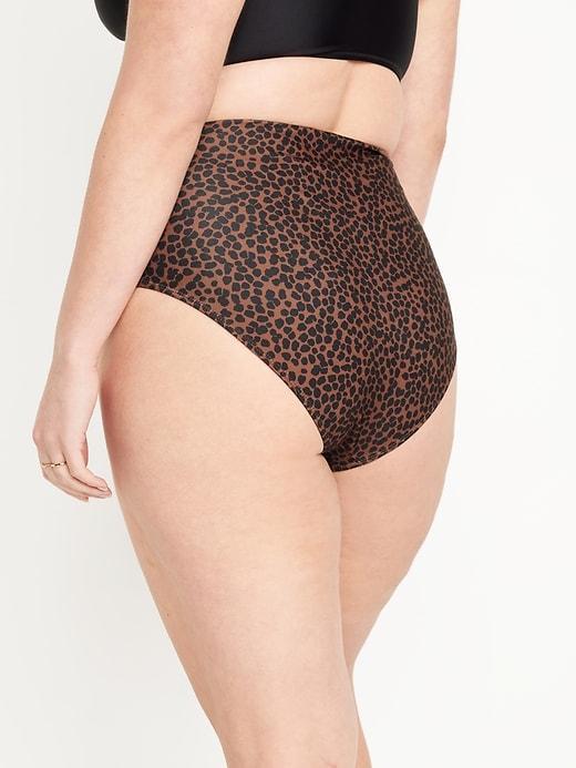 High-Waisted French-Cut Bikini Swim Bottoms Product Image