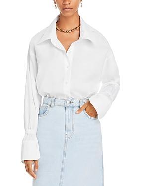 A. L.C. Monica Oversize Bell Sleeve Cotton Button-Up Shirt Product Image