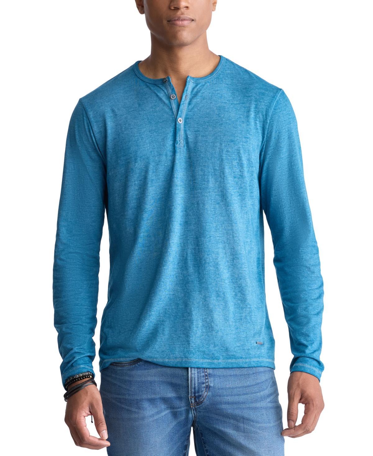 Buffalo David Bitton Mens Kaduk Long-Sleeve Burnout Henley Product Image