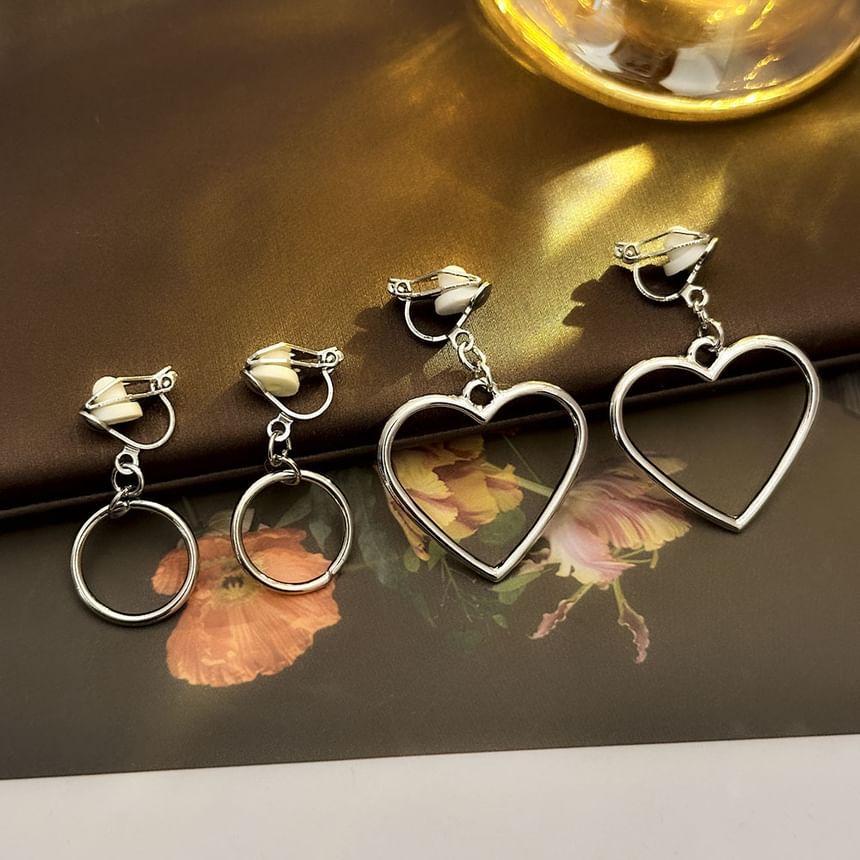 Hoop / Heart Alloy Drop Earring Product Image